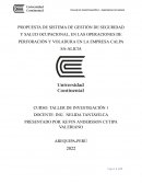 Propuesta de sistema de gestión de seguridad y salud ocupacional