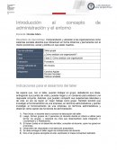 Introducción al concepto de administración y el entorno