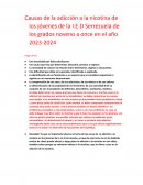 Causas de la adicción a la nicotina de los jóvenes