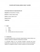 Filosofia institucional misión, visión y valores