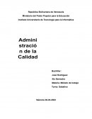 Administración de calidad. Normas ISO