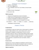 Planificación Anual Antropología V