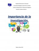 Importancia de la investigacion Educacion inicial