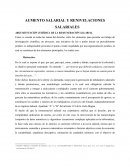 Aumento salarial y renivelaciones salariales