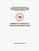 Normas de convivencia preescolar