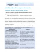 Perspectiva de género. Objetivos de Desarrollo sostenible