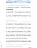 Actividad: Los centros educativos como organizaciones complejas y multidimensionales