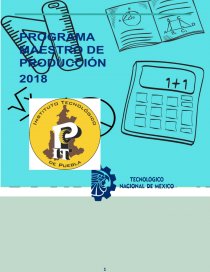 Programa Maestro de Producción (MPS). Página 1