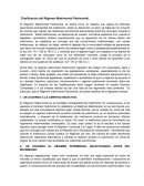 Clasificación del Régimen Matrimonial Patrimonial