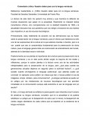 Nuestro deber para con la lengua vernácula