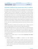 Actividad: Análisis de las características de un conflicto