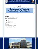 Productos Tradicionales y No Tradicionales