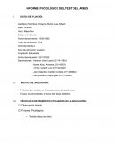 Informe psicológico del test del arbol