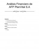 Análisis Financiero de AFP PlanVital S.A