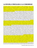 La escuela vinculada a la comunidad