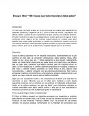 Ensayo libro “100 Cosas que todo mexicano debe saber”