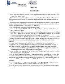 Interés simple y compuesto. Página 1