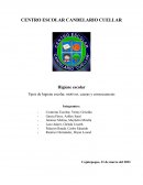 Tipos de higiene escolar, motivos, causas y consecuencias