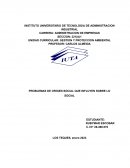 Problemas de origen social que influyen sobre lo social