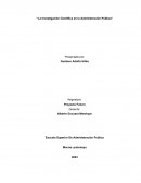 La Investigación Científica en la Administración Pública