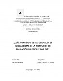 La importancia de los valores en la educación superior