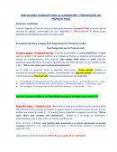 Indicaciones generales para la elaboración y presentación del proyecto final