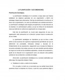 La planificación y sus dimenciones