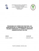 Programa de correción postural en habitantes de la urbanización Villa Las Palmas
