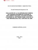 Evaluación de la vulnerabilidad sismica en viviendas informales