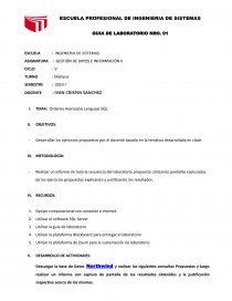 Ordenes Avanzadas Lenguaje SQL. Página 1