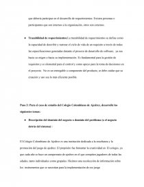 Análisis y especificación de requerimientos. Página 6