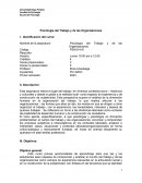 Psicología del Trabajo y de las Organizaciones