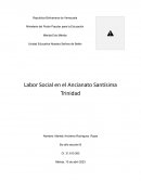 Labor Social en el Ancianato Santísima Trinidad