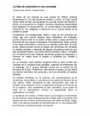 La falta de autoridad en una sociedad “El señor de las moscas” - Ensayo/Análisis