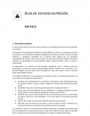 Guia de estudio nutrición médica
