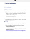 Lengua y comunicación. Tarea colaborativa