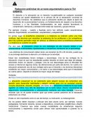 Redacción preliminar de un texto argumentativo para la TA1
