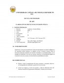 Elaboración de proyectos de inversión pública