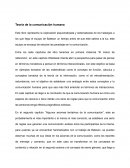 Teoría de la comunicación humana