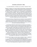 Ensayo Filosofía, religión y Dios
