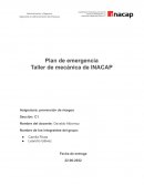 Plan de emergencia . Taller de mecánica de INACAP