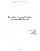 Historia de la Universidad Pedagógica Experimental El Libertador