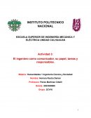 El ingeniero como comunicador, su papel, tareas y responsables