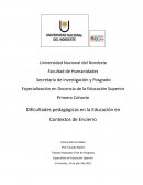 Dificultades pedagógicas en la Educación en Contextos de Encierro