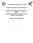 Condiciones y Alcances de la Calidad en las empresas