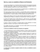 Qué es y como se contabiliza la Reserva de Nivelación