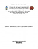 Identificar amenazas hacia la Republica Bolivariana de Venezuela
