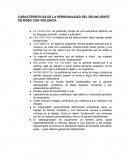 Características de la personalidad del delincuente de robo con violencia