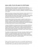 El arte de amar de Erich Fromm