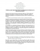 Pulkrose ¿Qué importancia tiene la enseñanza de la historia en la educación primaria?